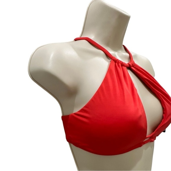 BECCA by Rebecca Virtue Color Code Halter High Neck Bikini Top ONLY - Picture 5 of 6